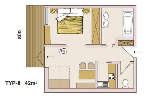 Appartement Appartementhaus Lech